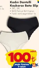 KADIN DANTELLİ KAŞKORSE BATO SLİP KÜLOT